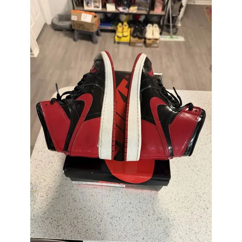 Nike Air Jordan 1 Retro High OG Patent Bred (GS) 575441-063 Size 7Y Box Included
